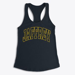 Jaffrey New Hampshire Trendy Block Women's Racerback Tank