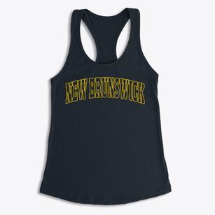 New Brunswick New Jersey Trendy Block Women's Racerback Tank