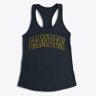 Camden Maine Trendy Block Women's Racerback Tank