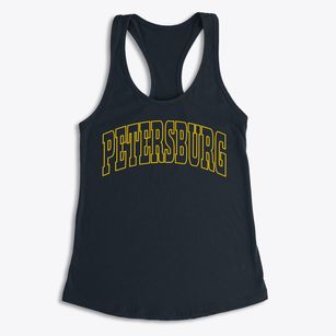 Petersburg West Virginia Trendy Block Women's Racerback Tank