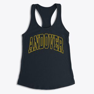 Andover Massachusetts Trendy Block Women's Racerback Tank