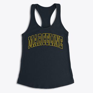 Marceline Missouri Trendy Block Women's Racerback Tank