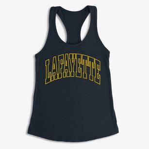 Lafayette Louisiana Trendy Block Women's Racerback Tank