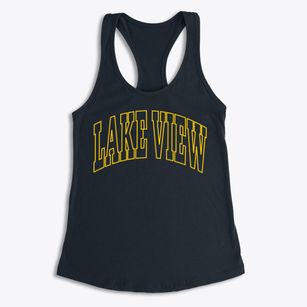 Lake View Arkansas Trendy Block Women's Racerback Tank
