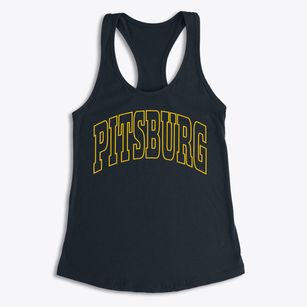 Pitsburg Ohio Trendy Block Women's Racerback Tank