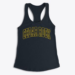 Cedar Rock North Carolina Trendy Block Women's Racerback Tank