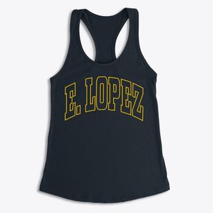 E. Lopez Texas Trendy Block Women's Racerback Tank
