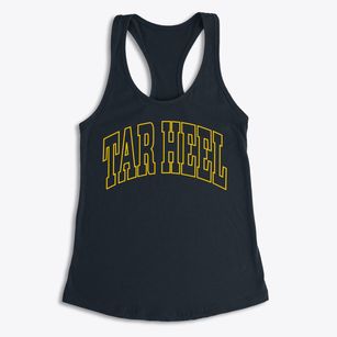 Tar Heel North Carolina Trendy Block Women's Racerback Tank
