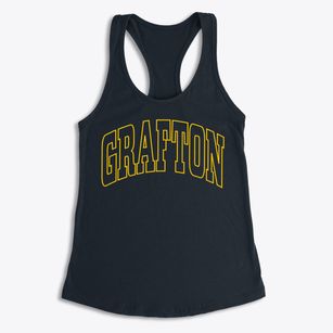 Grafton Nebraska Trendy Block Women's Racerback Tank