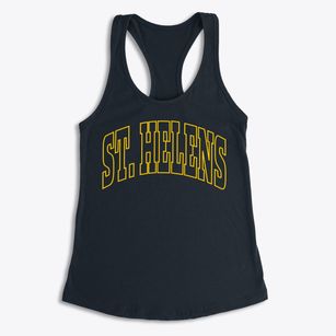St. Helens Oregon Trendy Block Women's Racerback Tank