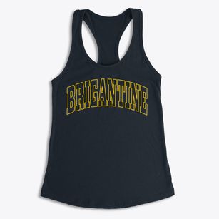 Brigantine New Jersey Trendy Block Women's Racerback Tank