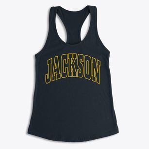 Jackson Tennessee Trendy Block Women's Racerback Tank