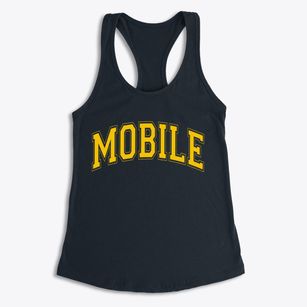 Mobile Alabama Varsity Women's Racerback Tank