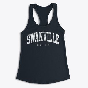 Swanville Maine Urban Vibe Women's Racerback Tank