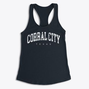 Corral City Texas Urban Vibe Women's Racerback Tank