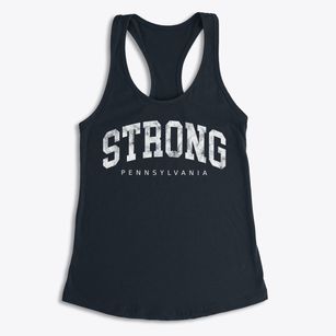 Strong Pennsylvania Urban Vibe Women's Racerback Tank