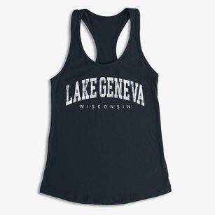 Lake Geneva Wisconsin Urban Vibe Women's Racerback Tank