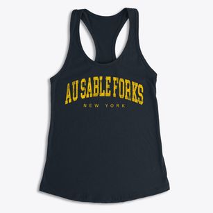 Au Sable Forks New York Urban Vibe Women's Racerback Tank
