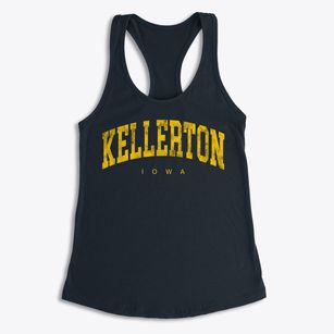 Kellerton Iowa Urban Vibe Women's Racerback Tank