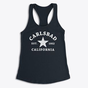 Carlsbad California Star Women's Racerback Tank