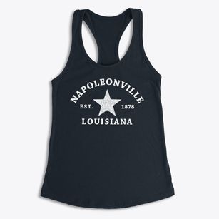 Napoleonville Louisiana Star Women's Racerback Tank