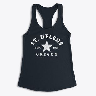 St. Helens Oregon Star Women's Racerback Tank