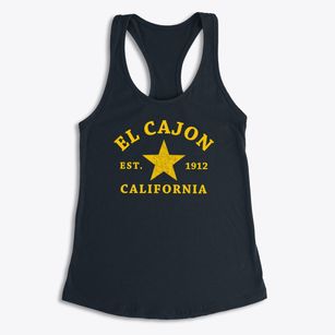 El Cajon California Star Women's Racerback Tank