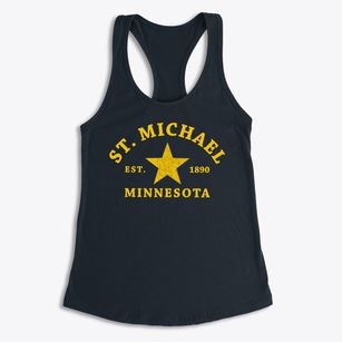 St. Michael Minnesota Star Women's Racerback Tank