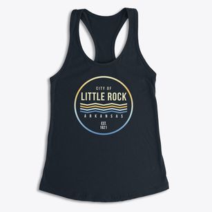 Little Rock Arkansas Color Fade Women's Racerback Tank