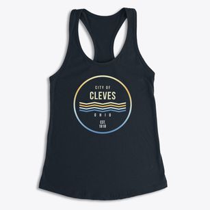 Cleves Ohio Color Fade Women's Racerback Tank