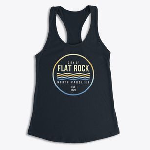 Flat Rock North Carolina Color Fade Women's Racerback Tank