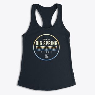 Big Spring Texas Color Fade Women's Racerback Tank