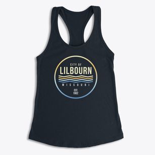 Lilbourn Missouri Color Fade Women's Racerback Tank