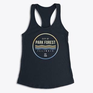Park Forest Illinois Color Fade Women's Racerback Tank