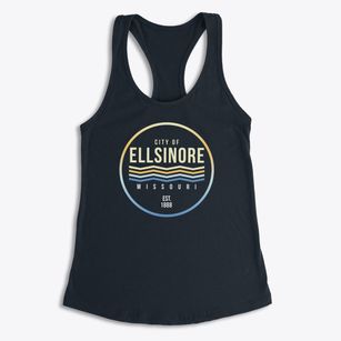 Ellsinore Missouri Color Fade Women's Racerback Tank