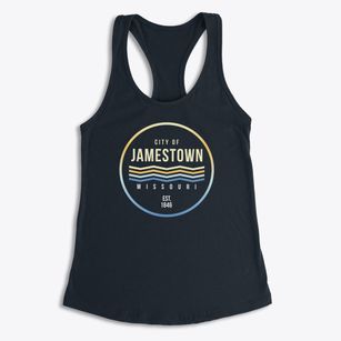 Jamestown Missouri Color Fade Women's Racerback Tank