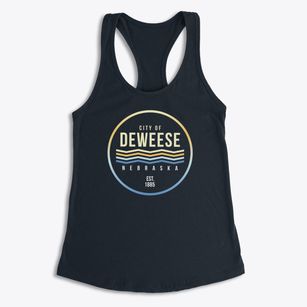 Deweese Nebraska Color Fade Women's Racerback Tank