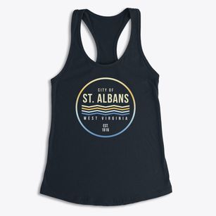 St. Albans West Virginia Color Fade Women's Racerback Tank