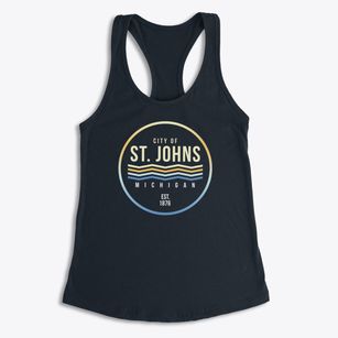 St. Johns Michigan Color Fade Women's Racerback Tank