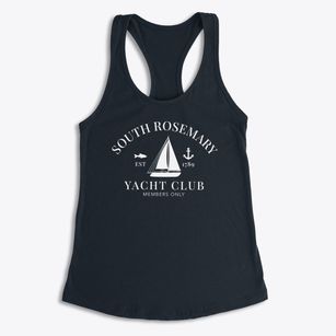 South Rosemary North Carolina Yacht Club Women's Racerback Tank