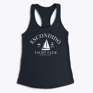 Escondido California Yacht Club Women's Racerback Tank
