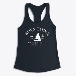 Boys Town Nebraska Yacht Club Women's Racerback Tank
