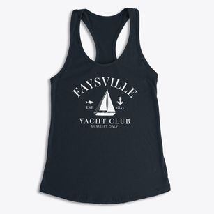 Faysville Texas Yacht Club Women's Racerback Tank