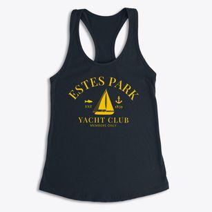 Estes Park Colorado Yacht Club Women's Racerback Tank