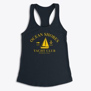 Ocean Shores Washington Yacht Club Women's Racerback Tank