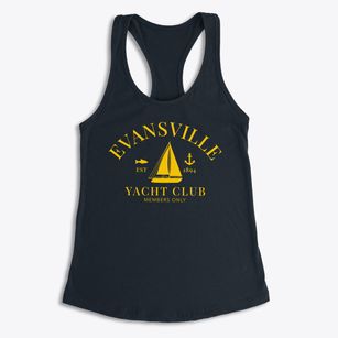 Evansville Wisconsin Yacht Club Women's Racerback Tank