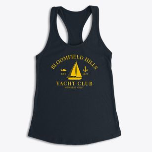 Bloomfield Hills Michigan Yacht Club Women's Racerback Tank