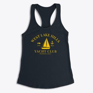 West Lake Hills Texas Yacht Club Women's Racerback Tank
