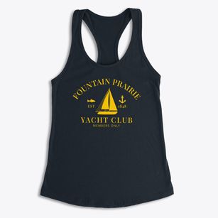 Fountain Prairie Wisconsin Yacht Club Women's Racerback Tank
