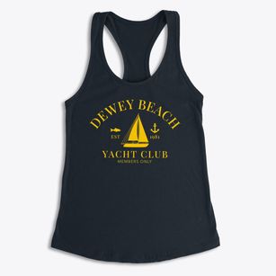 Dewey Beach Delaware Yacht Club Women's Racerback Tank